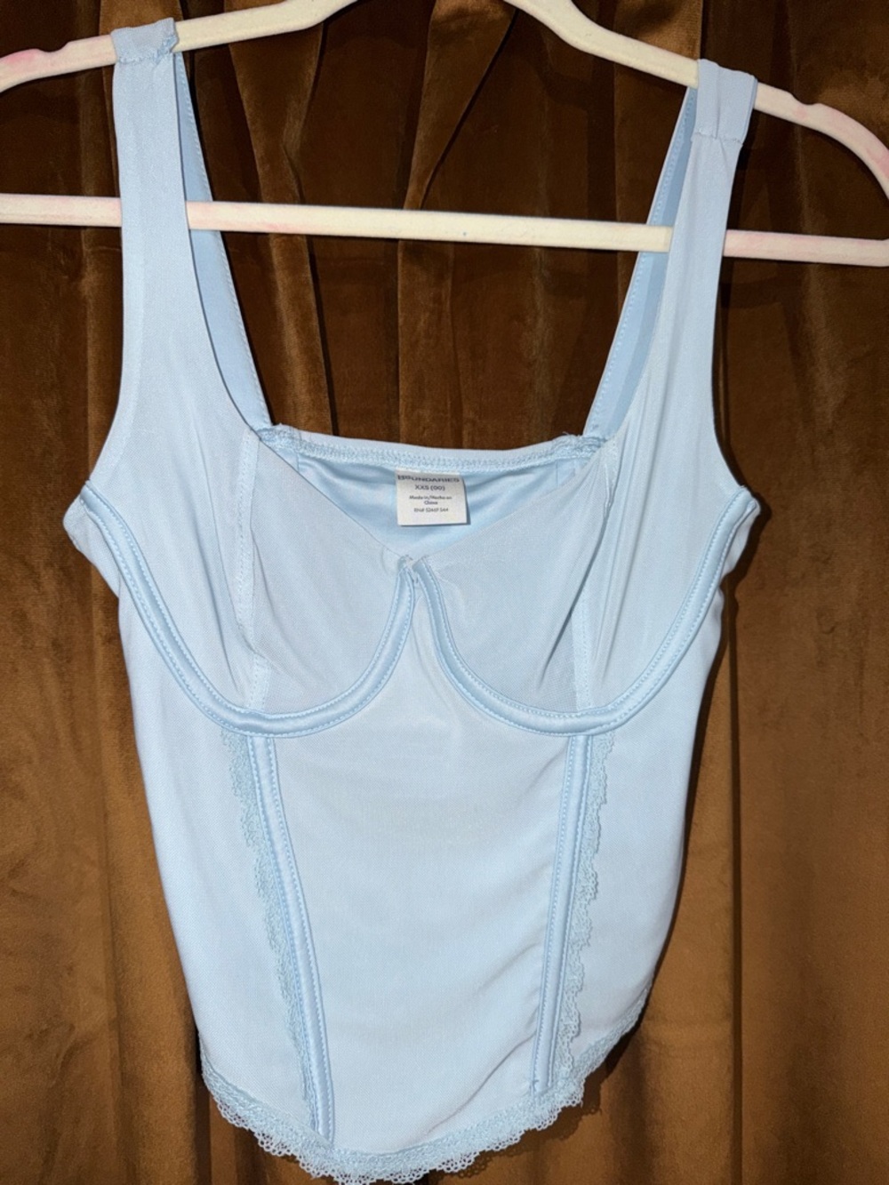 No Boundaries Light Blue Underwire Shaping Camisole